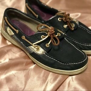 EUC Sperry top sider size 11 Navy/Gold